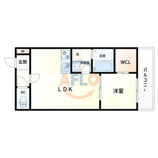 ソリティア弁天町【1階】の間取り