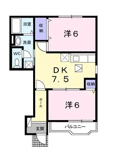ガーデンロイヤルA【1階】の間取り