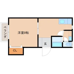 コーポキャロルF【1階】の間取り
