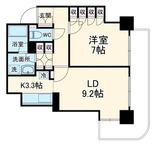 コンセールタワー所沢【20階】の間取り