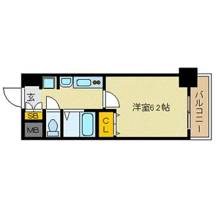 プレサンス心斎橋ザ・スタイル【4階】の間取り