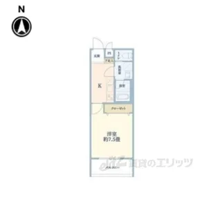 ウェルスクエア千本下長者【1階】の間取り