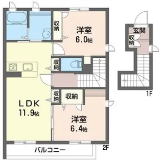 コスモ ランサ【2階】の間取り