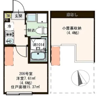 ハーモニーテラスプレミアム竹の塚【2階】の間取り