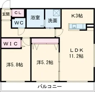 ミルウォーキー6(Milwaukee6)【2階】の間取り