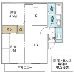 ファミール B棟【2階】の間取り
