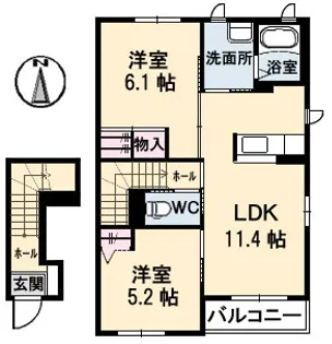 テミス I【2階】の間取り