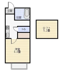 カースル程島【1階】の間取り
