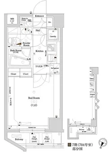 アクサス東十条アジールコート【7階】の間取り