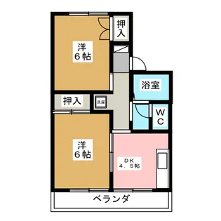 セジュール塚田 B棟【2階】の間取り