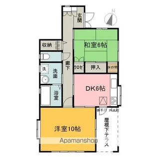 スカイアパートメントKM【1階】の間取り