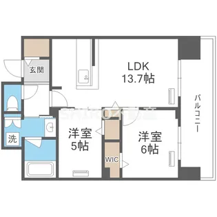 CREST COURT DOSHIN【9階】の間取り