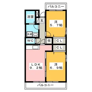 ベアテスPTMIII【1階】の間取り