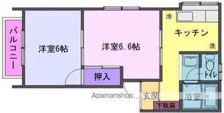 ときわハイツ【1階】の間取り