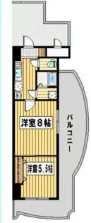 ロイヤル渡辺通154【10階】の間取り
