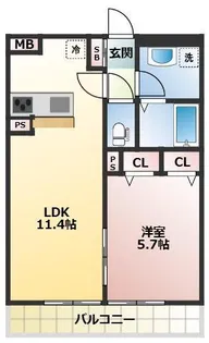 フィオーレ旭町【1階】の間取り