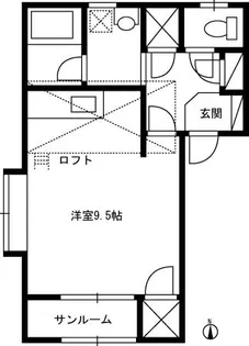 メゾンシャルマン【2階】の間取り