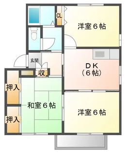 ポートシマダ B棟【2階】の間取り