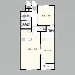ヴァンクール【1階】の間取り