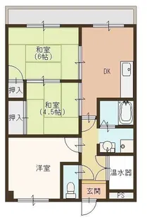 西村マンション(野洲市西河原)【2階】の間取り