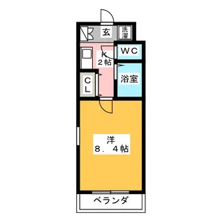 ワッツU【2階】の間取り