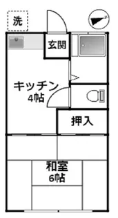 第一泉ハイツ【2階】の間取り