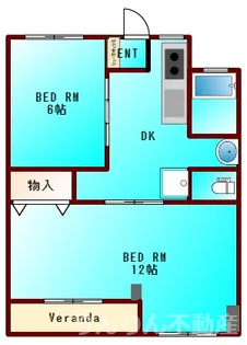 1LDKの間取り画像
