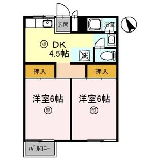 宮町ハイツ【1階】の間取り