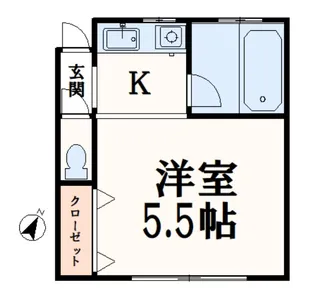 グリーンハイツ多摩【2階】の間取り