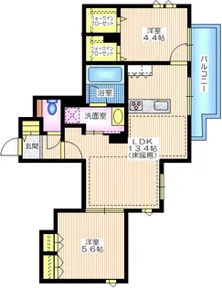 辻堂元町メゾンフォーサイト【1階】の間取り