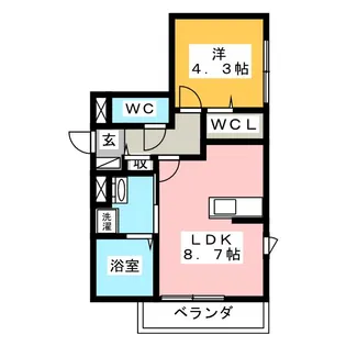 placido B棟【2階】の間取り