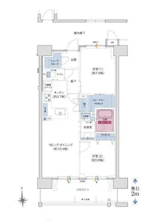 ポレスター鶴岡駅前プレミア 503【5階】の間取り