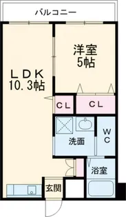 エミ・コーポラス【1階】の間取り