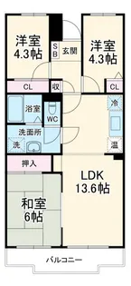 3LDKの間取り画像