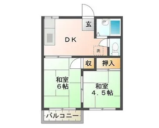 コーポ山形86【1階】の間取り