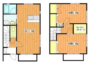 静岡県袋井市上山梨【一戸建】の間取り