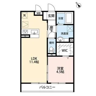 カメリア殿ケ谷【3階】の間取り
