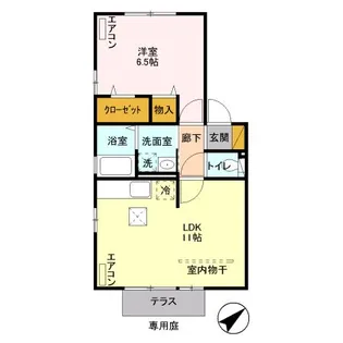 ベルボナール A【1階】の間取り