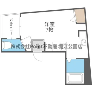 大阪府大阪市浪速区元町1【マンション】の間取り