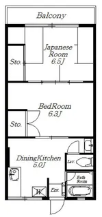 2DKの間取り画像
