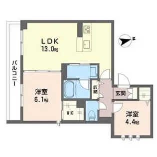 パークサイド 陽東【2階】の間取り