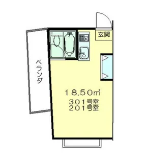 ワンズユース今寺【2階】の間取り