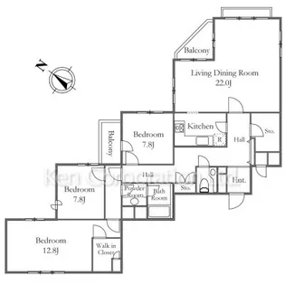 ハイツ高輪【1階】の間取り