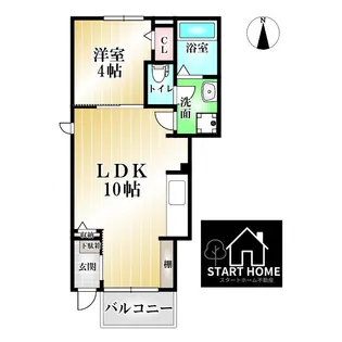 徳島県徳島市北島田町2【アパート】の間取り