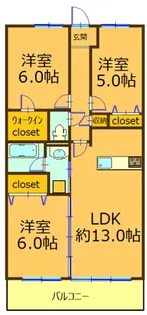 ライオンズプラザ平塚見附町【13階】の間取り