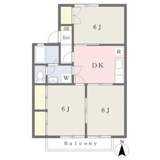 セジュールナカミカワB【1階】の間取り