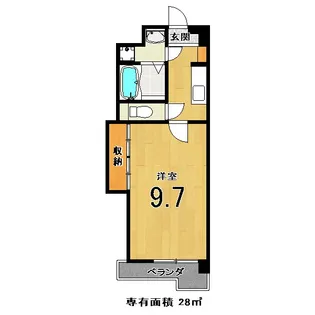 1Kの間取り画像