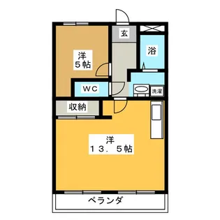 ビラシティ鈴木【1階】の間取り