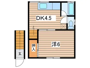 新比企ヶ谷ハイツ【2階】の間取り
