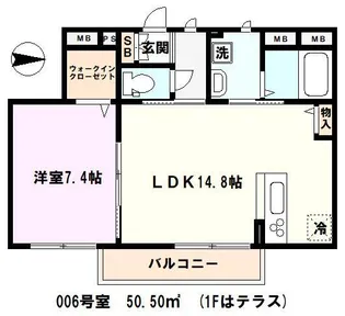 フローラ・ベルテ【2階】の間取り